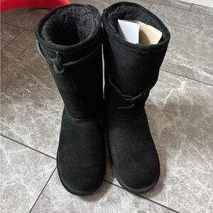 Black Suede Winter Boots